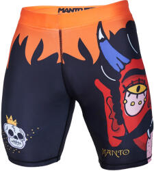 MANTO Pantaloni scurți de antrenament pentru bărbați MANTO Diablo negru-portocaliu MNS545_BLK