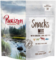  Purizon Purizon la preț de testare! - Snack Mix: Pește, Pui, Rață, Miel (40 g)