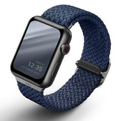 UNIQ pasek Aspen Apple Watch 40/38/41mm Series 4/5/6/7/8/SE/SE2 Fonott niebieski/oxford kék