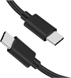  Töltőkábel: Type-C / Type-C (USB-C) fekete töltő kábel 1m, 2A