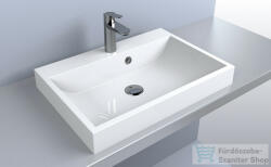 LunArt Atty 600 59, 7x41, 8 cm-es beépíthető öntöttmárvány mosdó, fényes fehér 5999123005632 (5999123005632)