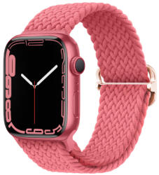 BSTRAP Elastic Nylon szíj Apple Watch 42/44/45mm, bright pink (SAP013C34)