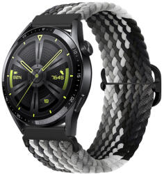BSTRAP Elastic Nylon szíj Huawei Watch 3 / 3 Pro, black qiao (SSG025C0809)