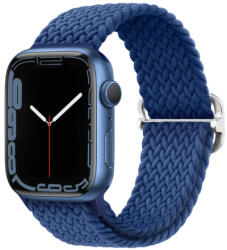 BSTRAP Elastic Nylon szíj Apple Watch 42/44/45mm, cold blue (SAP013C30)