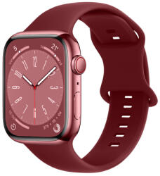 BSTRAP Smooth Silicone szíj Apple Watch 42/44/45mm, claret (SAP014C18)
