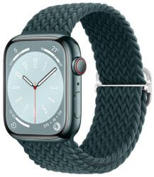 BSTRAP Elastic Nylon szíj Apple Watch 38/40/41mm, rainforest green (SAP013C21)