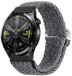 BSTRAP Braid Nylon szíj Huawei Watch 3 / 3 Pro, gray black (SSG035C0410)