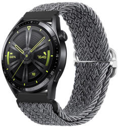 BSTRAP Braid Nylon szíj Huawei Watch GT2 42mm, gray black (SSG034C0407)