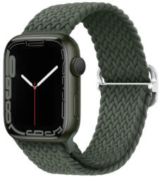 BSTRAP Elastic Nylon szíj Apple Watch 38/40/41mm, olive green (SAP013C03)