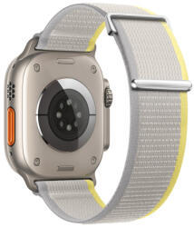 BSTRAP Velcro Nylon szíj Apple Watch 42/44/45mm, yellow beige (SAP016C13)