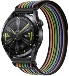 BSTRAP Velcro Nylon szíj Huawei Watch GT 42mm, black rainbow (SSG029C0302)