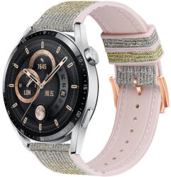BSTRAP Glitter szíj Huawei Watch GT2 42mm, silver yellow (SSG032C0307)