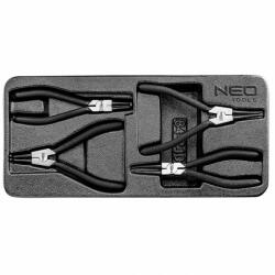 NEO TOOLS zégergyűrű fogókészlet, műhelykocsitálcával (4db/készlet) (T84-240)