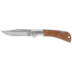 TOPEX összecsukható kés retesszel, 8cm penge, fa markolat (T98Z007)