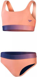 Speedo contrast band 2 piece girl soft coral/miami lilac 176cm