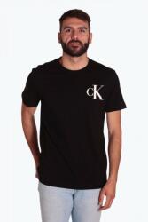 Calvin Klein Jeans Tricou barbati cu imprimeu cu logo in partea stanga J30J324700-BLACK negru (J30J324700-L-BLACK)