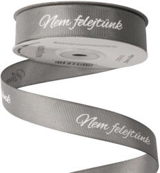Valex Decor Nem felejtünk" feliratos ripsz szalag 20mm x 20m - Szürke (GX20-03)