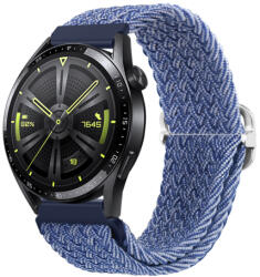BSTRAP Braid Nylon curea pentru Samsung Galaxy Watch 3 41mm, blue white (SSG034C0101)