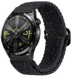 BSTRAP Braid Nylon curea pentru Samsung Galaxy Watch 42mm, black (SSG034C0202)