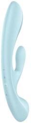 Orion Triple Oh light blue - Vibrator 2 în 1 Iepuraș și Wand, 23.5 cm Vibrator