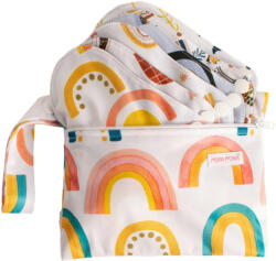 Monkey Mum® Absorbante textile cu capse - set 6 bucăți - Curcubee strălucitoare (P01031)