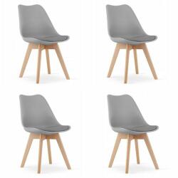 ARTOOL Set 4 scaune stil scandinav, Artool, Mark, PP, lemn, gri, 49x42x82 cm (3317_1S)