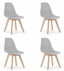 ARTOOL Set 4 scaune stil scandinav, Artool, Kito, PP, lemn, gri, 46x54.5x80 cm (3693_1S)