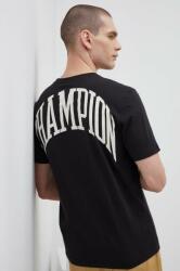 Champion pamut póló fekete, nyomott mintás - fekete S - answear - 11 990 Ft