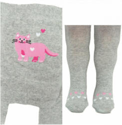 Yo! Baby pamut harisnyanadrág lány (68-74) - szürke cica