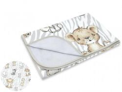  Baby Shop pamut kétoldalas babapléd 75*100 cm - Szürke szafari