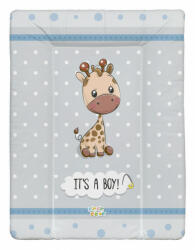  Babastar puha pelenkázó lap 50*70 cm - It's a boy ! zsiráf szürke - babastar