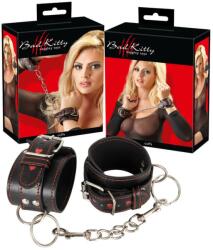  Кожени белезници с метална верига - Bad Kitty Handcuffs (BADKIT0175)