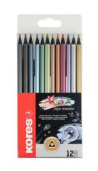 Kores Kolores Style Metallic háromszögletű színes ceruza 12 db (IK93316)