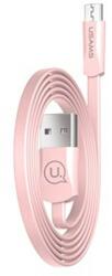 USAMS Кабел Usams U2 Micro Flat Data, от USB-A (м) към micro USB (м), 1.2м, розов (SJ201MIC05)