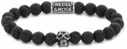 Rebel&Rose Brățară de margele Skull RR-60045-G 19 cm - L