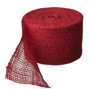 NATURE juta szalag 10cmx25cm, piros, 3db/csomag (6040524) (30260)