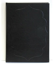 Vendégkönyv A/4 160 lapos sima fekete - pixelrodeo