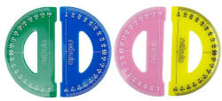  Szögmérő NEBULO 180 fokos 10 cm műanyag színes