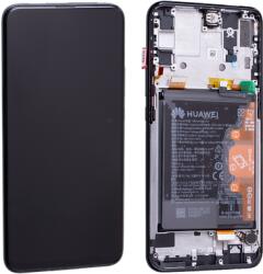 Huawei P Smart Z (2019) Előlap Keret+LCD Kijelző+Érintőpanel, Fekete, Black (02352RRF) Gyári, Service Pack