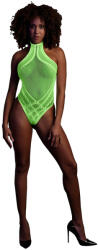 Ouch! Glow in the Dark Body with Halter Neck Neon Green S/M/L