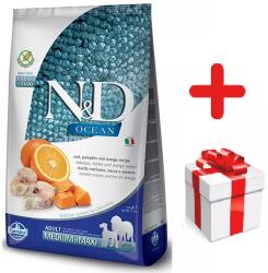  Farmina Farmina N&D Ocean Canine Adult Medium&Maxi Tőkehal Tök&Narancs 12kg + MEGLEPETÉS A KUTYÁDNAK