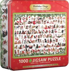 EUROGRAPHICS 1000 db-os puzzle fém dobozban - Holiday Dogs (8051-0939) (8051-0939)