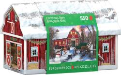 EUROGRAPHICS 550 db-os puzzle fém dobozban - Christmas Barn (8551-5665)