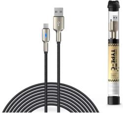 DEVIA USB - USB Type-C adat- és töltőkábel 1 m-es vezetékkel - Devia Tube Mars Series Cable With Type-C - 5V/2, 1A - black (ST366215) (ST366215)