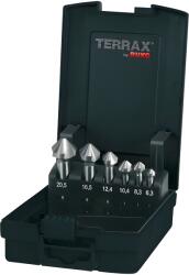 Terrax Kúpsüllyesztő készlet 6 db 6.3 mm - 20.5 mm HSS kazettában - Terrax (A102152RO)