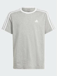Adidas Tricou Essentials 3-Stripes Cotton Loose Fit Boyfriend T-Shirt IC3637 Gri Loose Fit