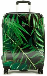 Saxoline Közepes bőrönd Saxoline Palm Leaves 1460H0.60. 10 Fekete 00