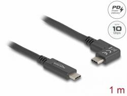 Delock Cablu USB 3.2 Gen2 type C 4K60Hz/60W unghi dreapta/stanga-drept E-Marker T-T 1m, Delock 80037 (80037)
