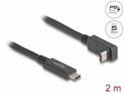 Delock Cablu USB 3.2 Gen2 type C 4K60Hz/60W unghi sus/jos-drept E-Marker T-T 2m, Delock 80035 (80035)