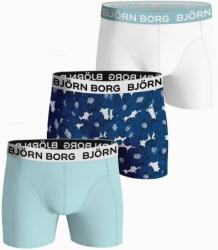 Björn Borg Boxer alsó Björn Borg Cotton Stretch Boxer 3P - white/print/mint